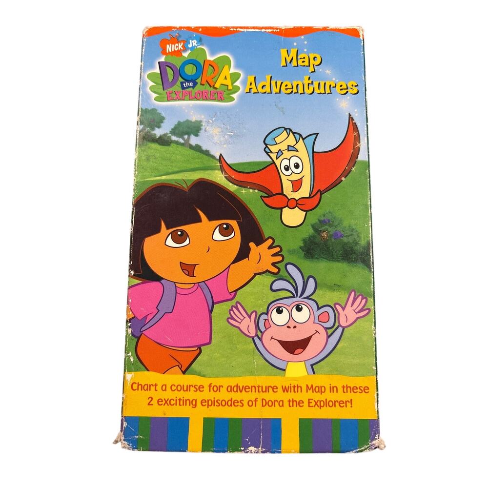 Dora the Explorer Map Adventures Nick Jr Viacom Paramount 2003 VHS Tape Movie